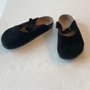 Birkenstock Black Suede Mules